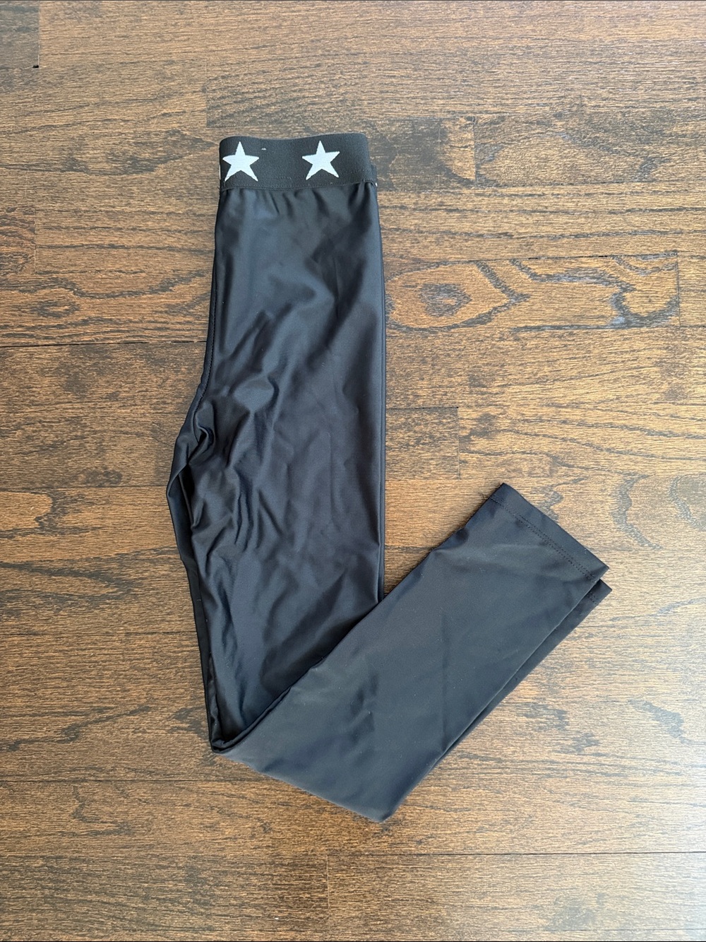 Katie J NYC Girl’s Black Star Waistband Leggings Size Medium